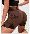 Seamless Tie-Dye Fitness Shorts