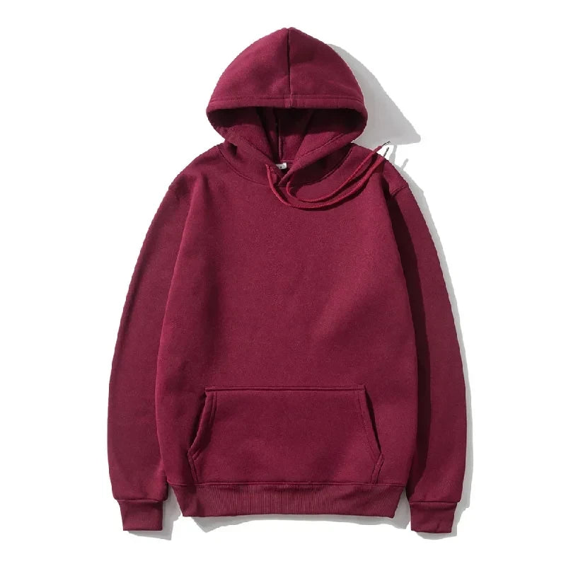 Solid Fleece Fitness Hoodie