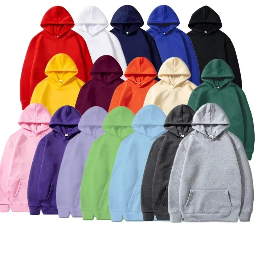 Solid Fleece Fitness Hoodie