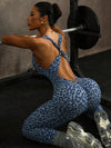 Leopard Print Workout Romper