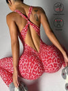 Leopard Print Workout Romper