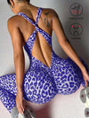 Leopard Print Workout Romper