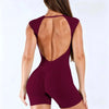 Short Sleeve One Piece Workout Jumpsuit