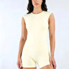 Short Sleeve One Piece Workout Jumpsuit