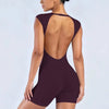 Short Sleeve One Piece Workout Jumpsuit