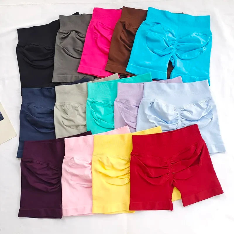 Seamless High-Waisted Fitness Shorts