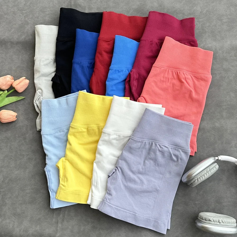 Seamless High-Waisted Fitness Shorts