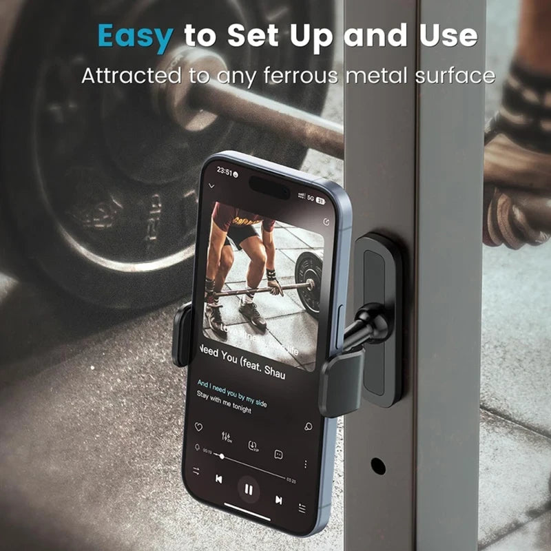 Adjustable Magnetic Gym Phone Holder