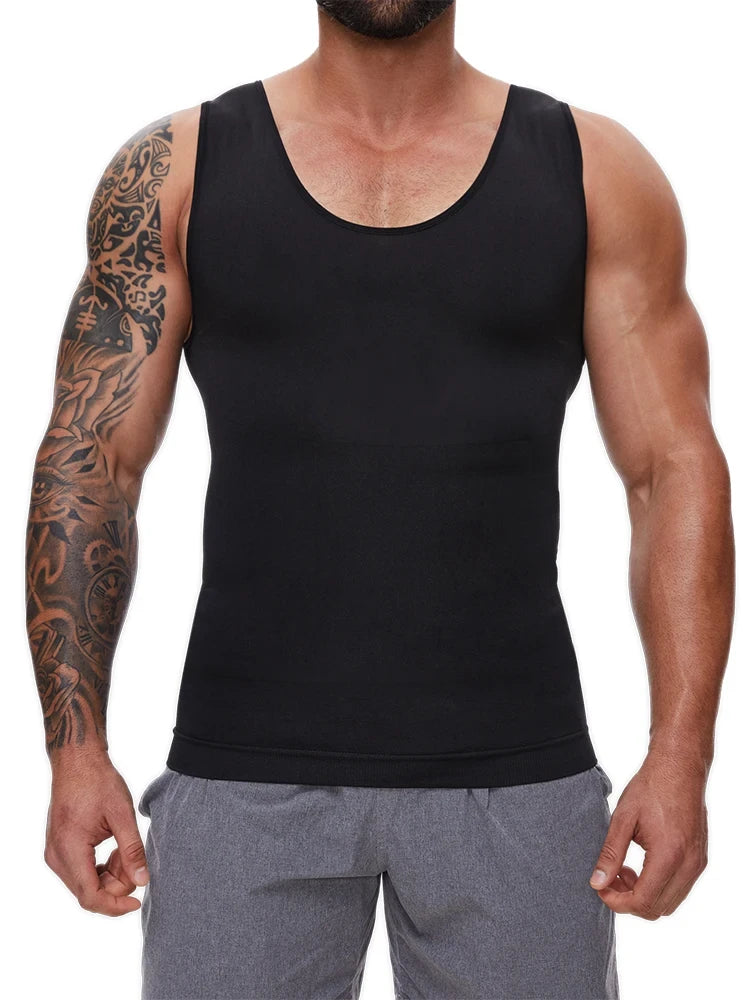 Mens Compression Waist Trainer Tank Top