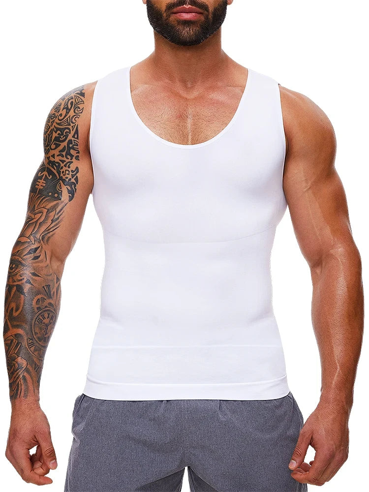 Mens Compression Waist Trainer Tank Top