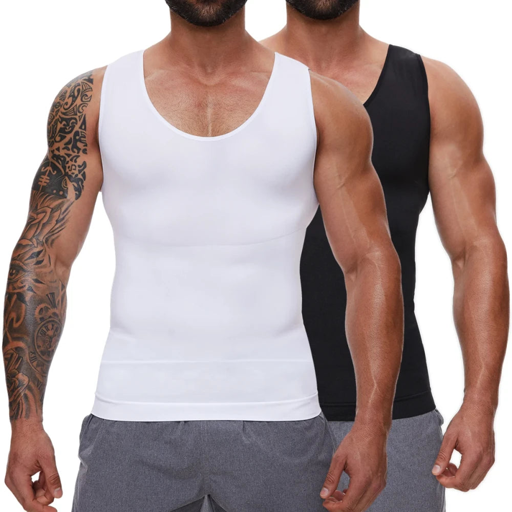 Mens Compression Waist Trainer Tank Top