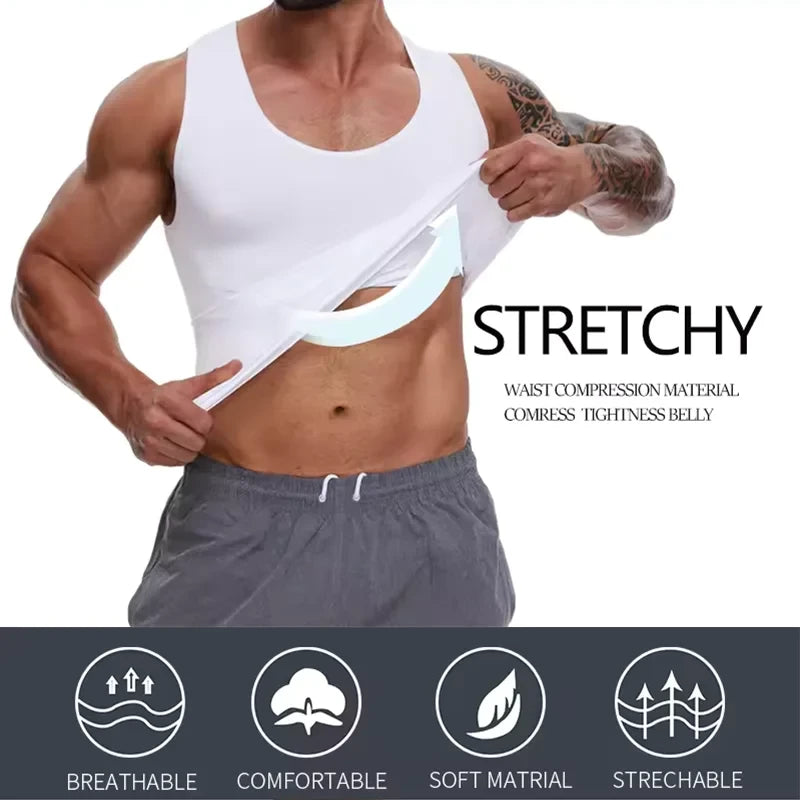 Mens Compression Waist Trainer Tank Top
