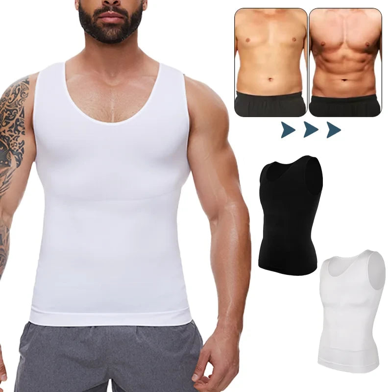 Mens Compression Waist Trainer Tank Top