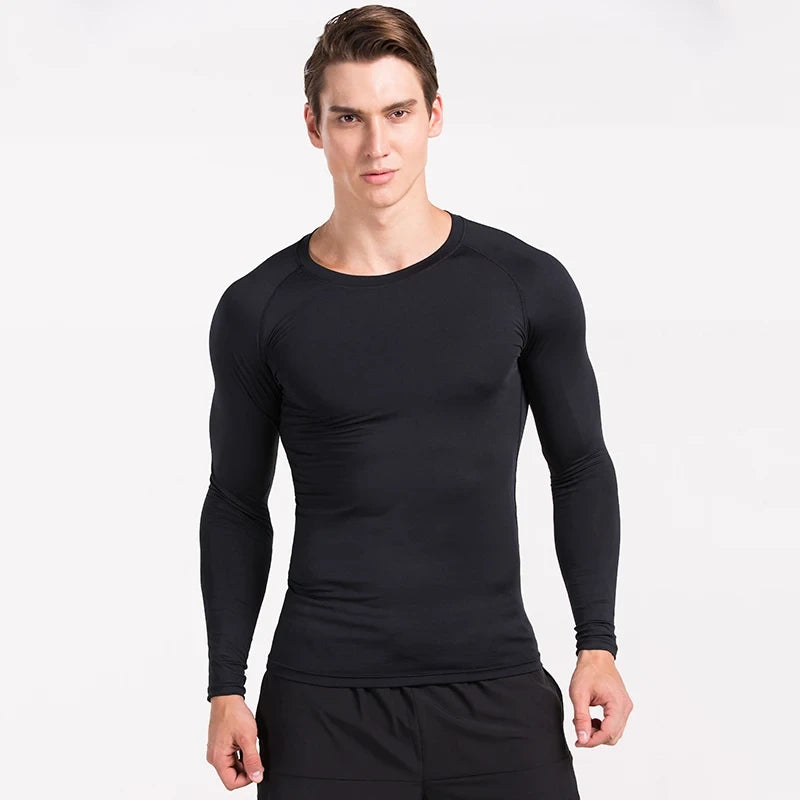 Mens Compression Long Sleeve Training Top