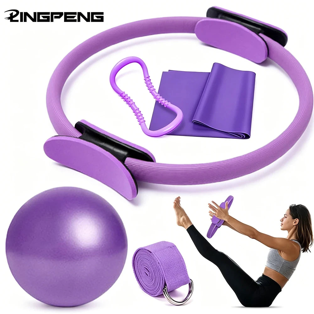 Pilates Fitness Ball and Ring Set