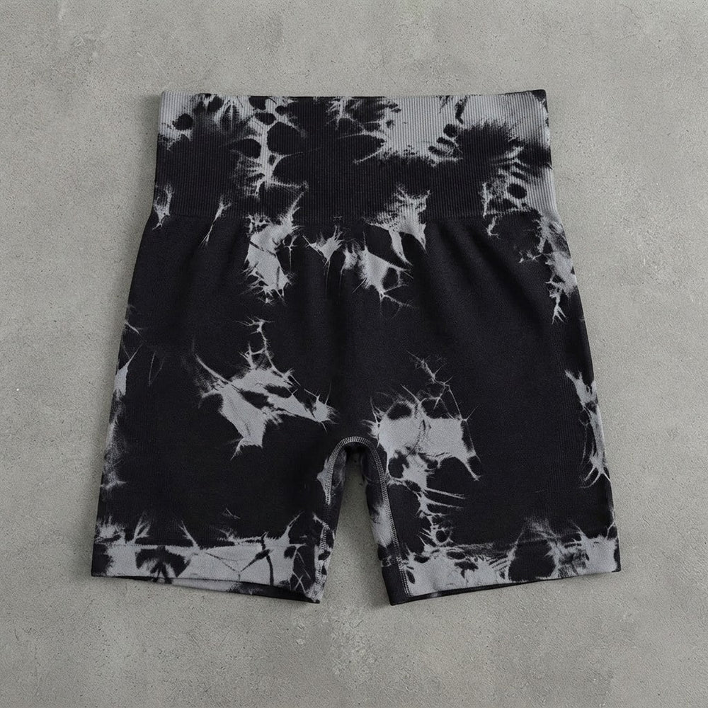 Seamless Tie-Dye Fitness Shorts