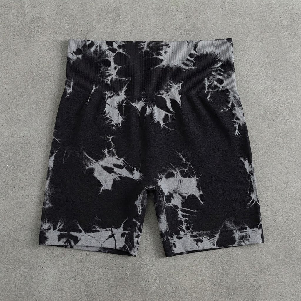 Seamless Tie-Dye Fitness Shorts