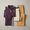 Casual Stand Collar Sweatshirt Wide PantsLeg  Set