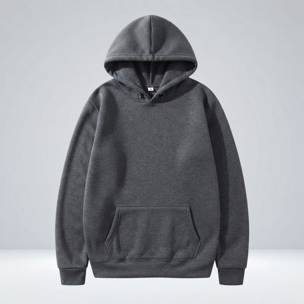 Solid Fleece Fitness Hoodie