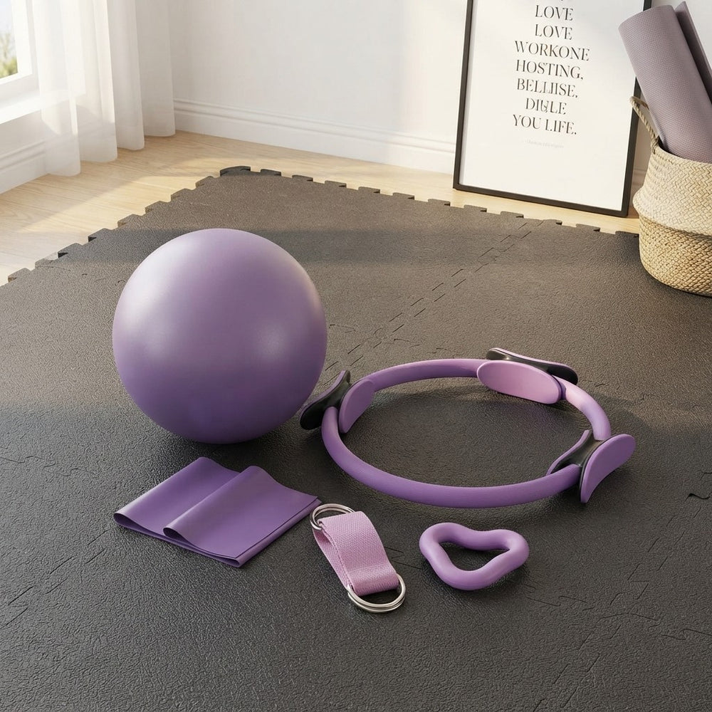 Pilates Fitness Ball and Ring Set
